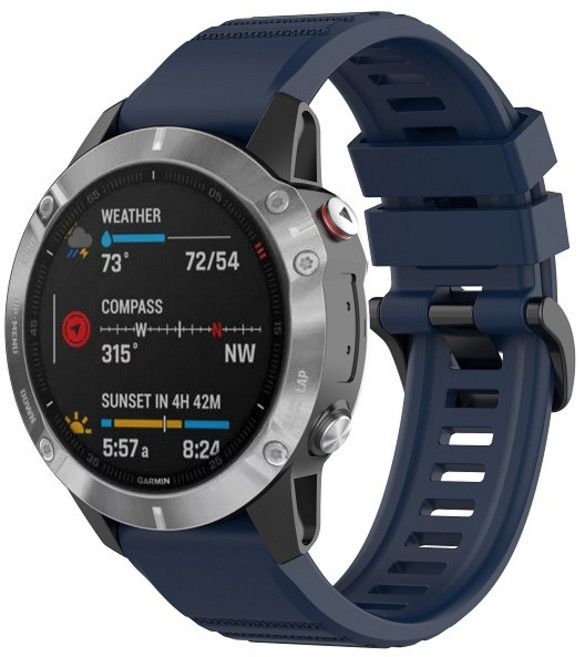 Garmin Forerunner 955 22mm 快拆矽膠錶帶, 午夜藍, 1個