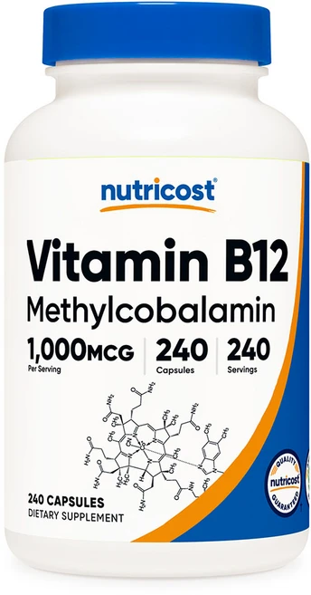 뉴트리코스트 비타민 B12 1000mcg 240캡슐 1개, 240정 - 쿠팡