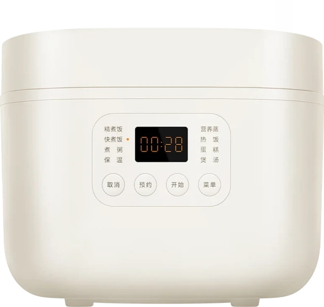 Xiaomi Mijia 밥솥 N1 3L 에너지 절약 버전 9 단계 요리 듀얼 엔진 오버플로 방지 6 레이어 복합 라이너 MF, 02 add eu adapter, 01 220V, 01 WHITE