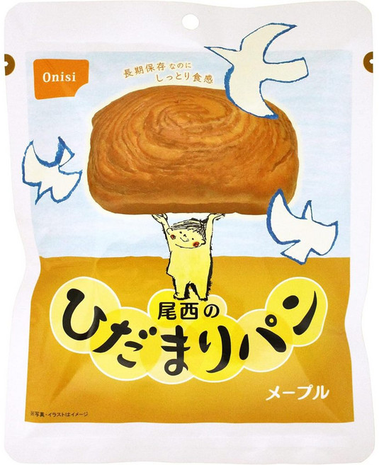 Onisi 尾西食品 長效期麵包, 1個, 楓糖/6入組