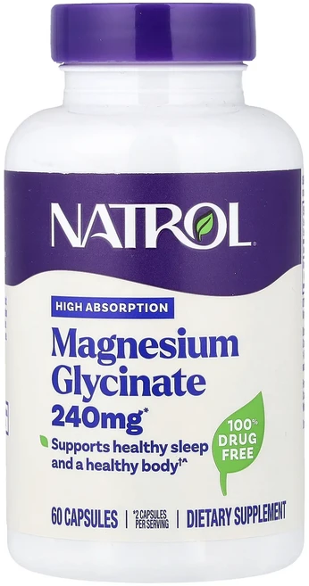 메이커제품입니다 Natrol 마그네슘 글리신산 고흡수 캡슐 60정(캡슐 1정당 120mg) 좋은효과를 보실수있습니다, 1개 - 쿠팡