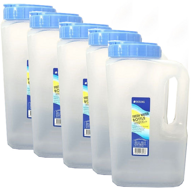 보성 사각손잡이 물병 1호 2.5L 5개 / 0038냉장고 업소용 가벼운, 2500ml