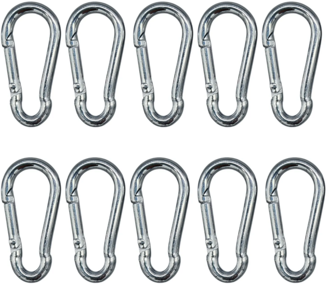 천끝 카라비너 스텐 고급 강철합금, 10개