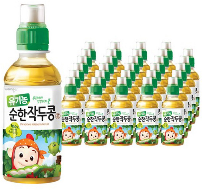 웅진 유기농 순한작두콩차, 200ml, 48개