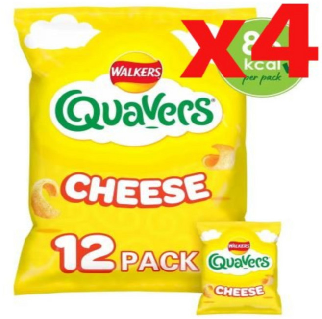 12개 4팩 총 48개 워커스 퀘이버스 치즈 멀티팩 크리스프 Walkers Quavers Cheese Crisps, 42개