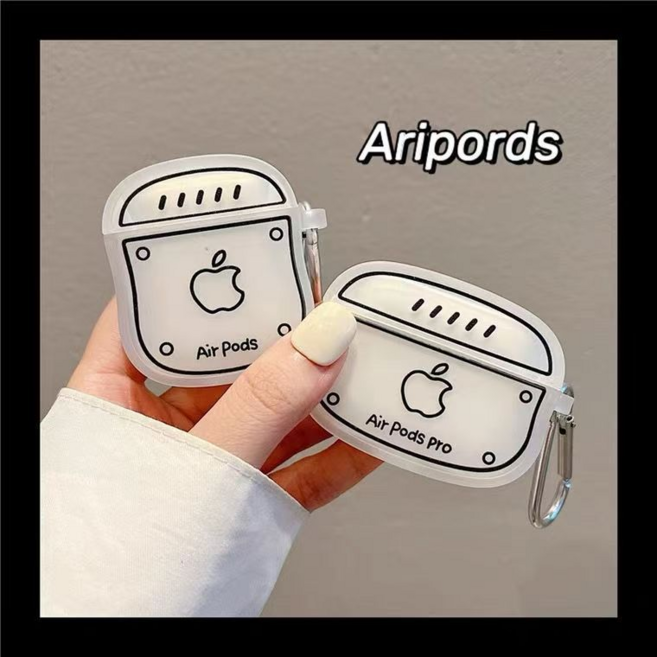 심플 기본 에어팟케이스, 1개, 화이트, 1/2세대