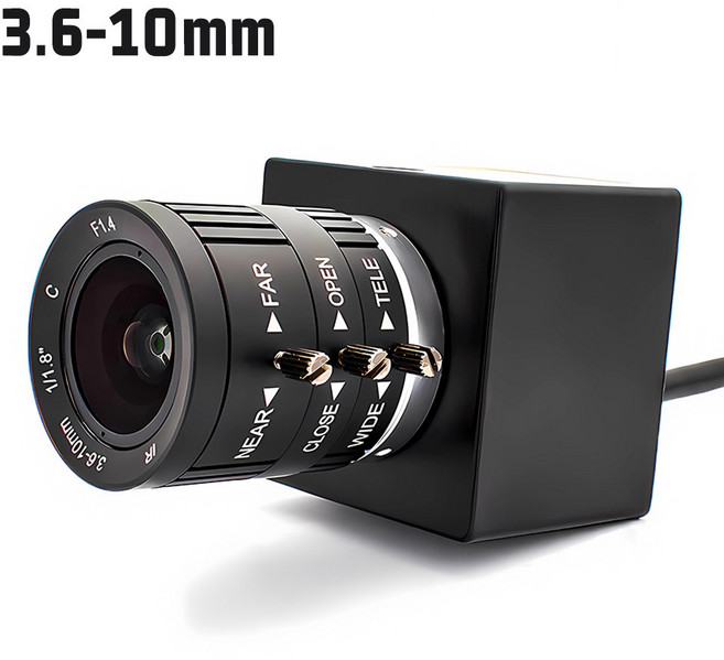 산업용 HD 2/4MP 미니 POE 3.6-10mm 감시 Onvif 가변 시스템 비디오 렌즈 RTSP CCTV 카메라 실내 초점 IP, 4MP DC12V