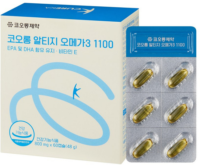 [유통기한 임박 상품~26.2.25까지]코오롱제약 코오롱 알티지 오메가3 1100, 1개, 60정