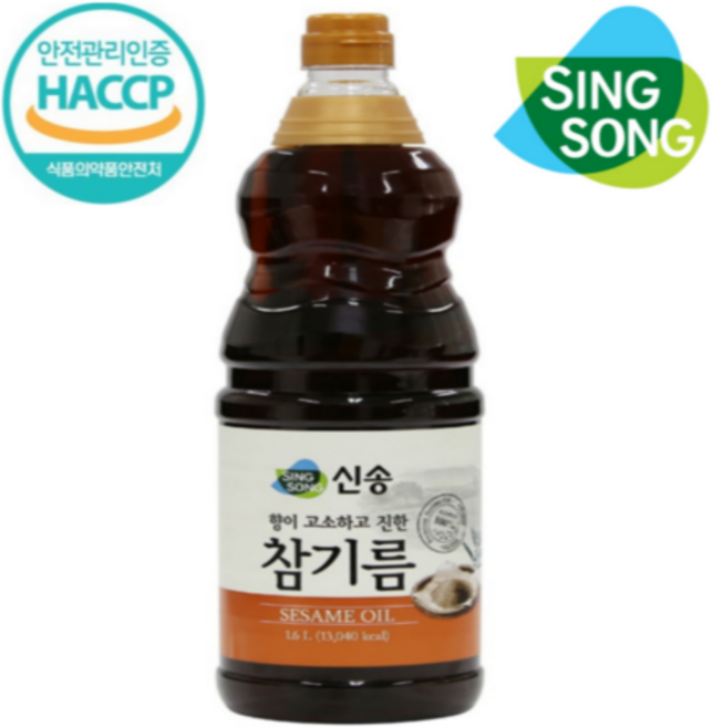신송참기름 1.6L HACCP인증 100%참깨분, 1개