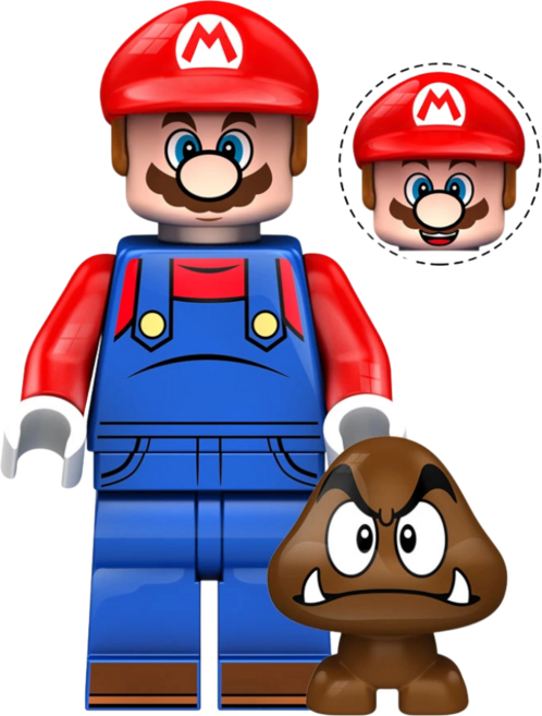 슈퍼마리오 호환블럭 브릭미니피규어 시리즈 마리오/루이지/쿠파/요시/토드/피치 취미/수집/장식/컬렉션용 커스텀 호환 블록피겨 컬렉션 03, 1개, SM-0301. 마리오
