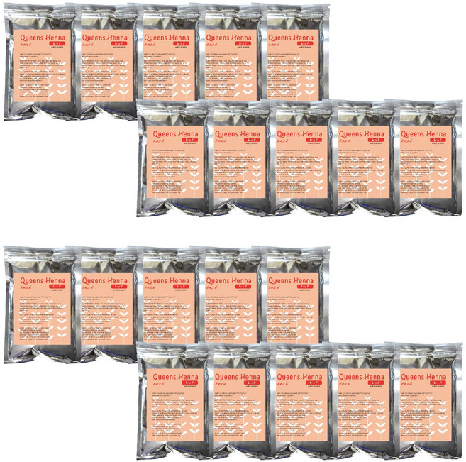 퀸즈bset헤나 정품 20개셋트 천연헤나염색약 앰플증정 Queens henna, 20개, 100g