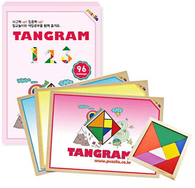 퍼즐리아 칠교놀이 활용세트, 혼합색상, 1인용, 1개