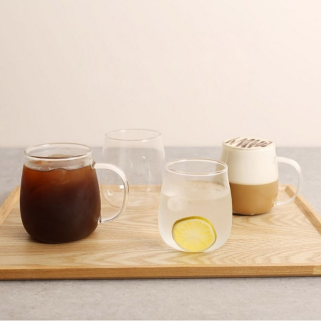 SJ 마카 글라스 내열 항아리 컵&머그 주스잔 커피잔, MK-RM-01 내열항아리머그 400ml, 1개