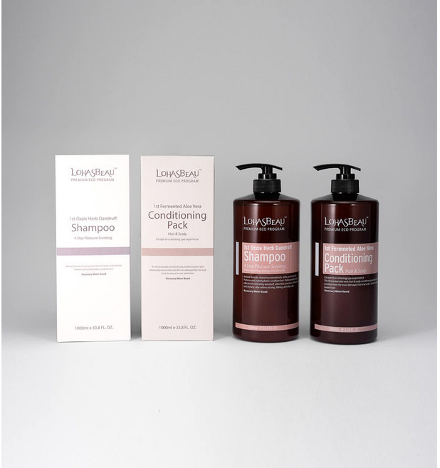 로하스보 1000ml 호주산 세트 오지허브덴드러프샴푸 + 컨디셔닝헤어팩 = 리브온 100ml 증정, 1개