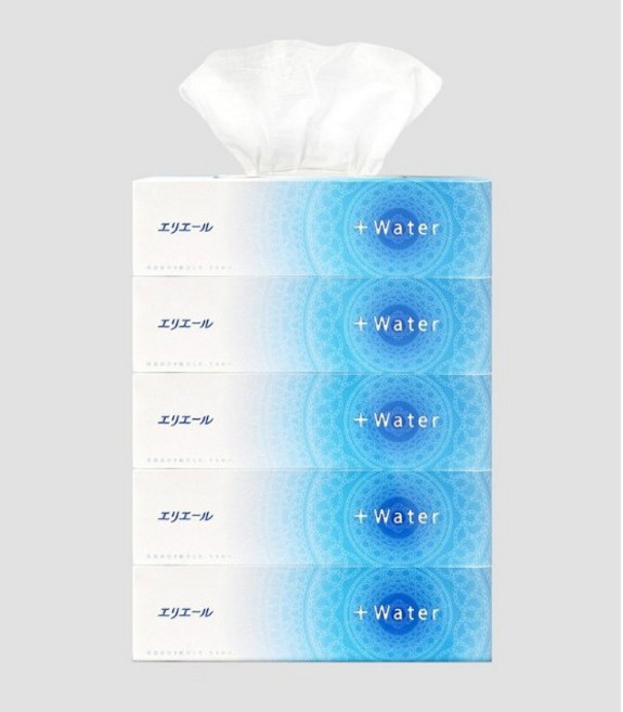 에리에르 플러스워터 보습티슈 갑티슈형 180매, 1개, 5개입