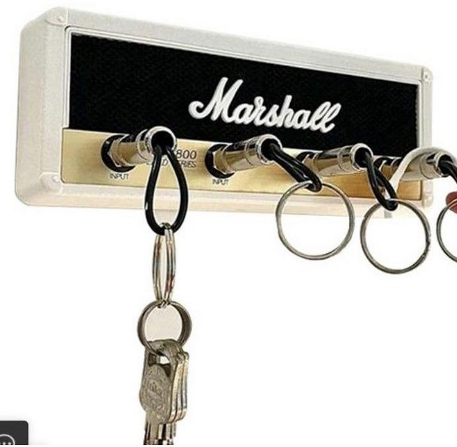 스피커 모양 벽걸이형 키보관 걸이 차키 열쇠 보관 정리함 인테리어 소품, 화이트, 1개