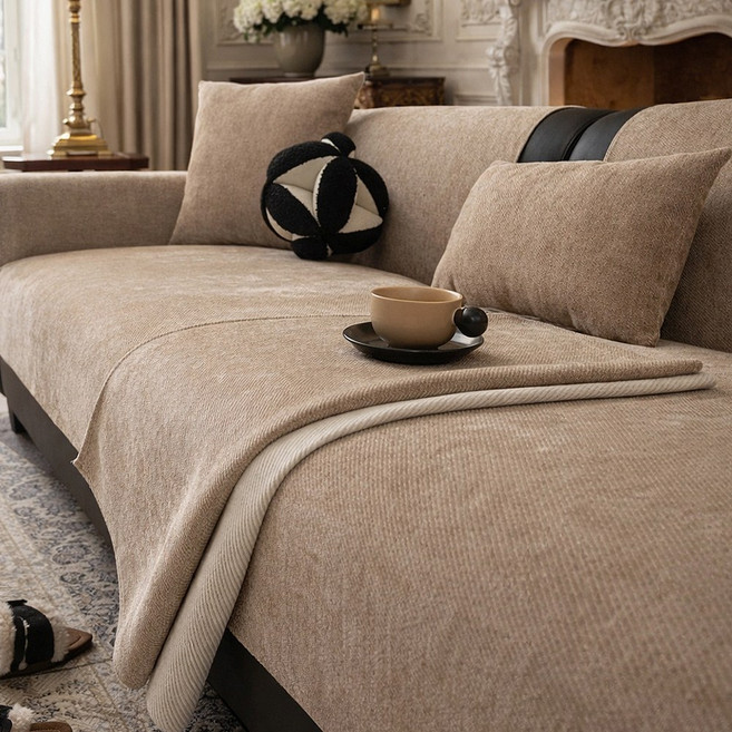 엔조이텍스타일즈 사계절 극세사미끄럼방지 소파패드