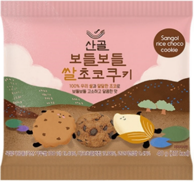 에코맘의산골이유식 산골쌀쿠키, 쌀초코, 40g, 4개