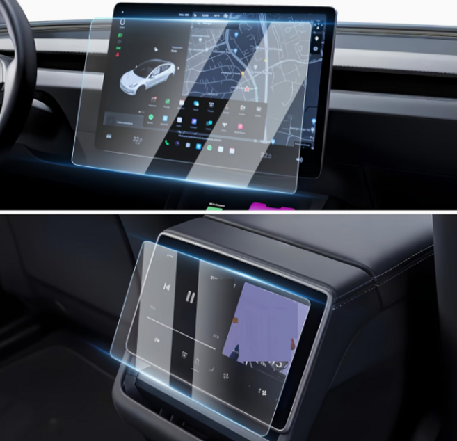 호환상품 테슬라 모델3 주니퍼Y 센터 모니터 디스플레이 뒷좌석 유리 강화 투명필름, Model 3/ Juniper