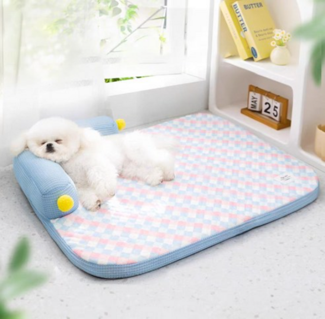 코미라 여름 쿨링 강아지 쿨매트 통기성 논슬립, 1개, 블루A