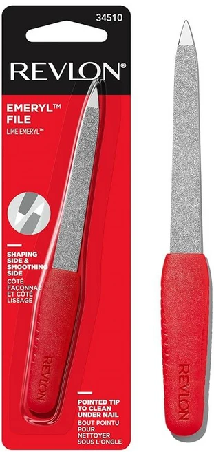 레브론 Revlon Emeryl File 잡기 쉬운 손잡이가 있는 금속 네일 필러 정밀한 매니큐어 쉐이핑 및 스무딩을 위한 양면 손톱 버퍼 1개입 142028, 레브론 Revlon Emeryl File, 잡기 쉬운 - 쿠팡