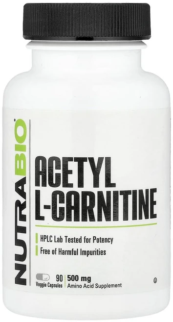 NutraBio 아세틸 l-카르니틴 500mg 90 베지캡슐, 1개, 1개, 90정 - 쿠팡