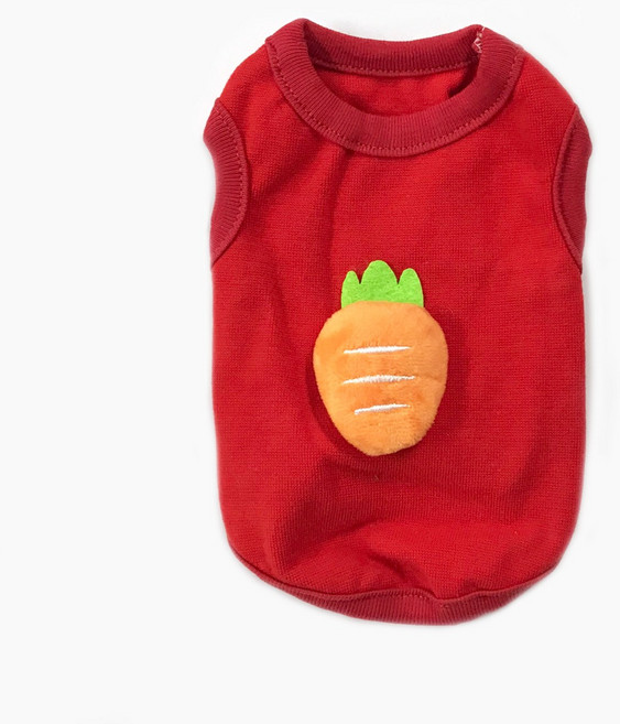 빨강 당근 아가옷 강아지옷 애견의류, 1개, 빨강당근