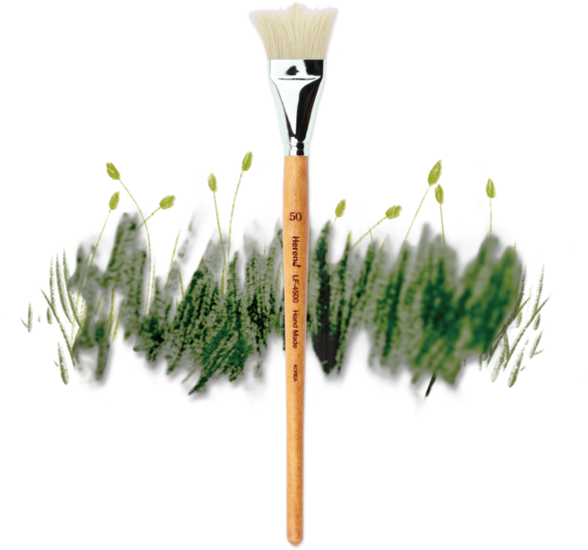 [공식] 헤렌드 수채화 유화 아크릴 자유분방 붓 LF-4500 10호~50호, 16호