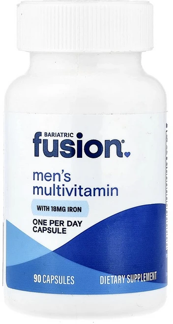 바리아트릭 퓨전 남성 멀티비타민 철분 함유 90캡슐 비타민A 및 철분 함유, 90 개, 1개, 90정 - 쿠팡