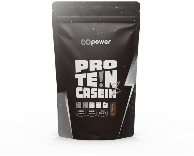 GOpower 果果能量 緩釋酪蛋白ProteinZ【濃醇黑巧】高蛋白 蛋白質 健身補給, 1個, 500g