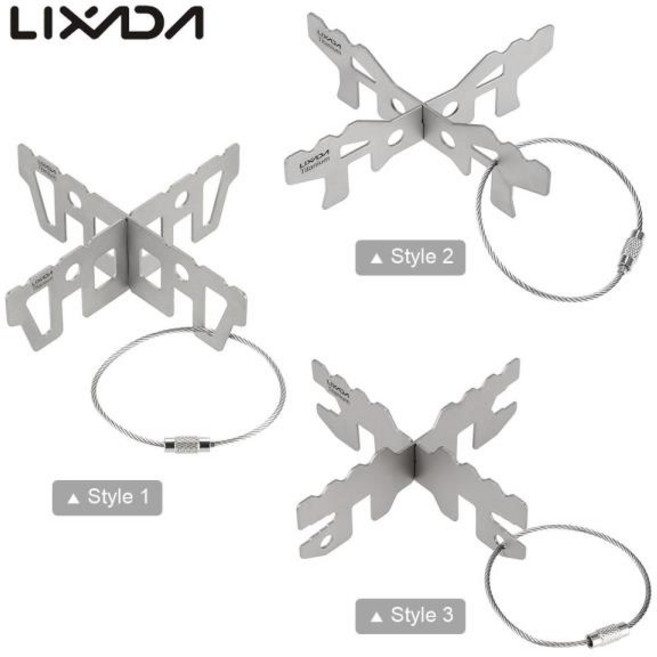 버너받침대 화로대 Lixada-티타늄 알코올 스토브 랙 크로스 스탠드 야외 캠핑 미니 휴대용 요리 지원 조리기구, 01 CHINA