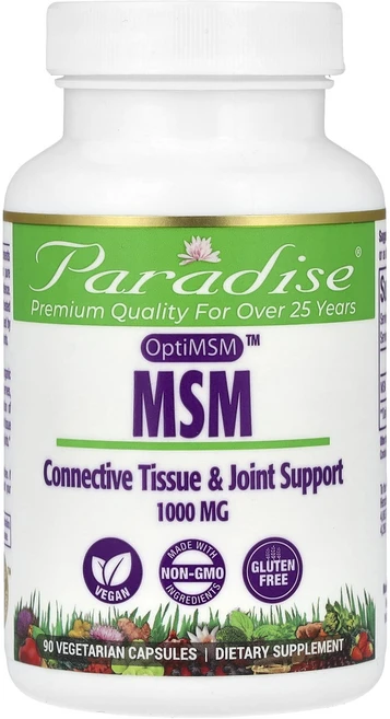 Paradise Herbs MSM 1000mg 베지 캡슐 90정, 1개 - 쿠팡