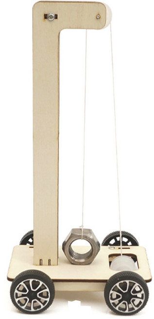 고체액체기체 장난감 화학실험키트 코딩교구 나무토막 유아과학 초등 오토마타 반작용 자동차 만들기, 1개