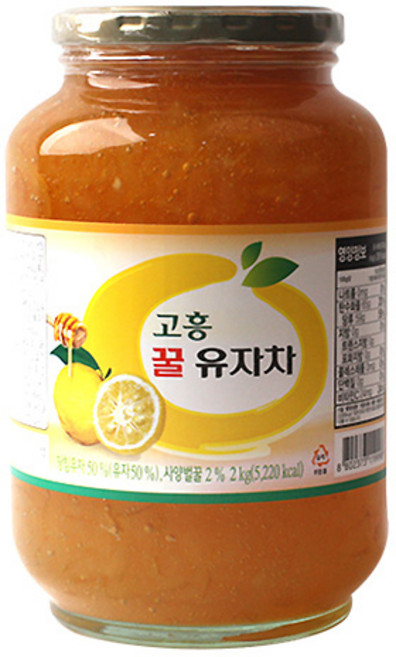 고흥 꿀 유자차 2kg, 1개, 1개입