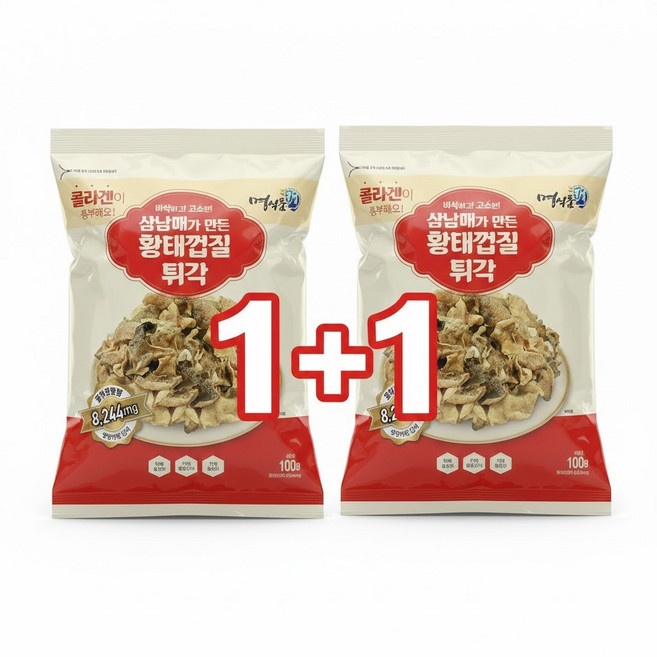 명식품본사 황태 껍질튀각 [소포장] 1+1 특별기획, 2개, 100g