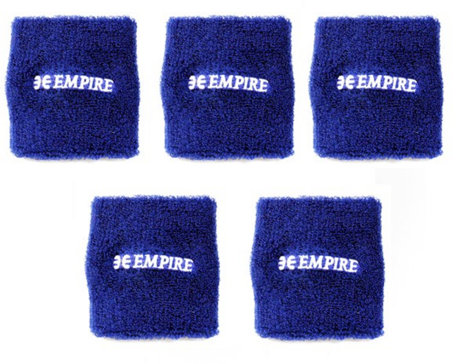 엠파이어 스포츠 손목아대 롱타입 땀흡수 땀흘림 방지 밴드 세트(5pcs), 파랑