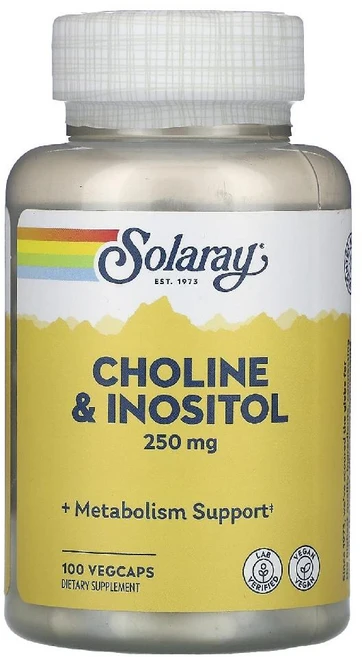 솔라레이 콜린 이노시톨 250mg Choline Inositol 캡슐 100정 - 쿠팡