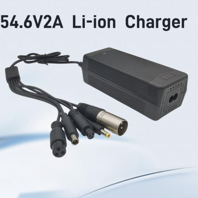 48V 리튬 이온 배터리 충전기 GX12 M365 XLR 5.52.5DC 13S 2A, 02 US, 01 빠른