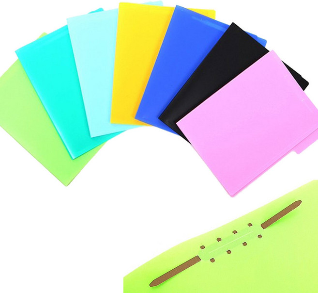 대영바인텍 플라스틱 재질 A4 PP 시험지 화스너 화일 10장, 연두