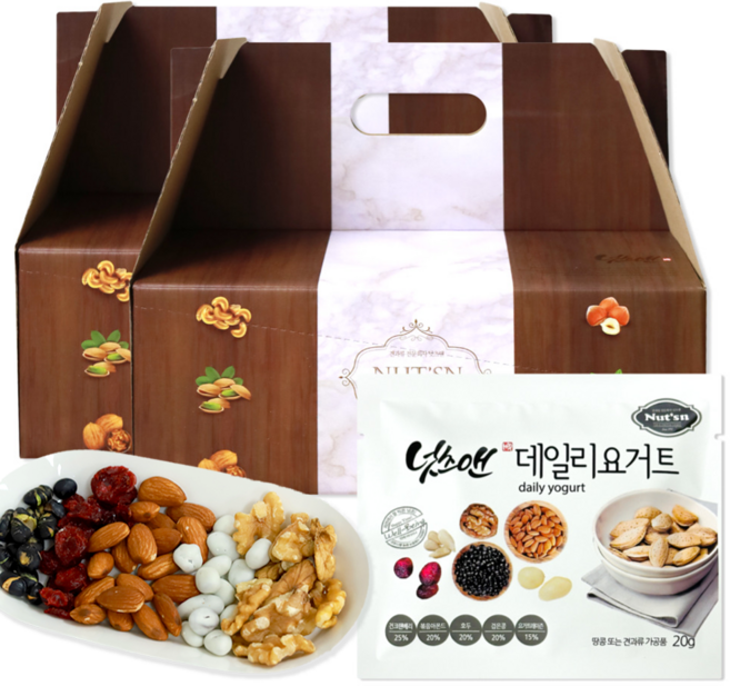 하루견과 데일리 요거트 믹스넛 견과류 실속형 선물세트, 20g, 100개