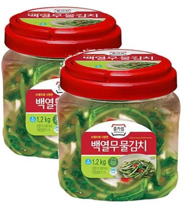 종가 종가집 아삭 백열무물김치(PET), 1.2kg, 6개