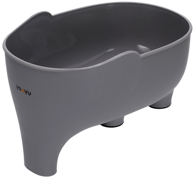 SunburstWonder 주방 배수 바구니 다기능 필터 스크린 가정용 야채 세척 바구, 1개, 코끼리 그리기 바구니-회색