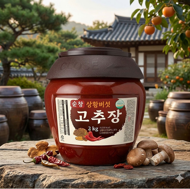 기픈샘 순창 상황버섯 고추장 2kg 대용량 전통 발효장 맛있는 매운맛, 1개