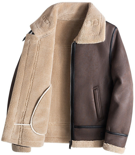 남자 무스탕 겨울 기관차 재킷 빅사이즈 M-4XL 스웨이드 자켓 ( 이월상품 )