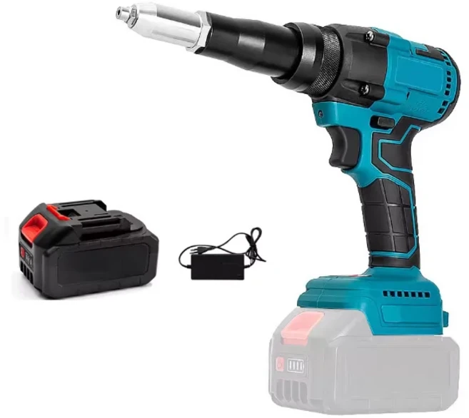 전기 리벳 건 충전식 리튬 이온 팅 기계 알루미늄 합금 자동 (배터리 제외), 03 1 Battery, 1개