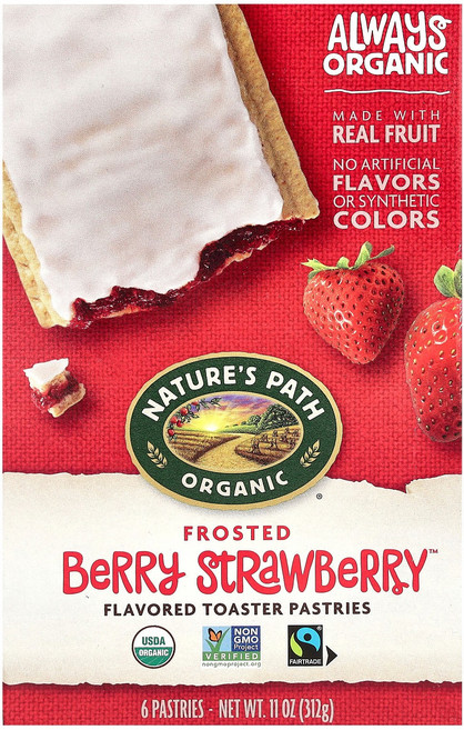 Nature's Path 유기농 향료 토스터 페스트리 프로스티드 베리 딸기 페스츄리 6개 312g(11oz) Path (네이처스 패스), Nature's Path, 유기농 향료 토스터 페스트리, 312g
