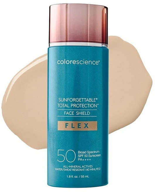 Colorescience Total Protection 페이스 쉴드 플렉스 SPF 50 산화아연 포뮬라 페어 53.2ml (1.8온스), FAIR, 1 - 쿠팡