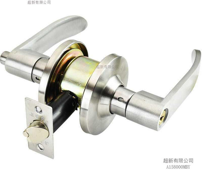 老式球形鎖把手鎖 臥室浴室通用執手鎖 家用防鏽鎖具, 1套, 銀色 【無鑰匙】鋁合金把手