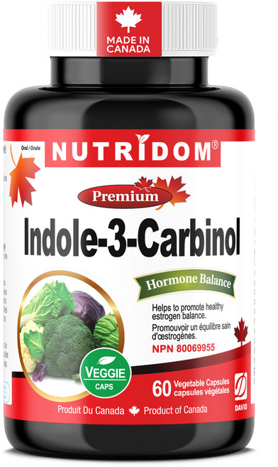 뉴트리돔 인돌 3 카비놀 400mg 60캡슐 I-3-C 여성 호르몬 건강 지원 | 캐나다 직구 영양제 - 카포리아, 1개, 60정