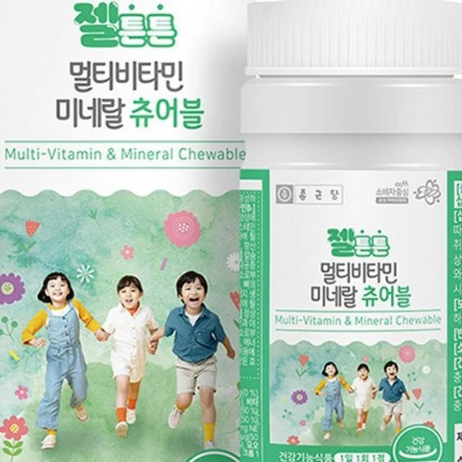 멀티비타민 미네랄 츄어블 60정 MN970246 adp+063Pb, 1개 - 쿠팡